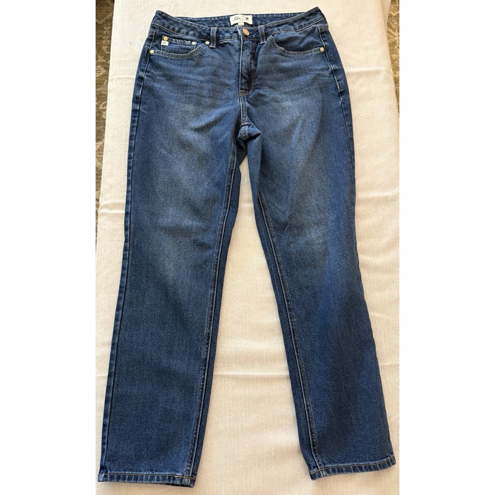 Seven7 Premium Quality Women's Straight Mid Rise Stretch 5-Pocket Jeans 6